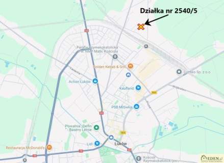 Sprzedam działke budowlana 900 m2 w Łukowie przy ul. Rurowej