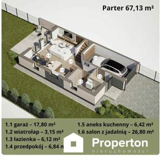 Bliźniak z ogrodem i tarasem pod Krakowem