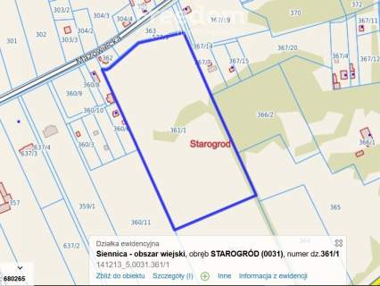 Działka inwestycyjna 3,1 ha - Starogród