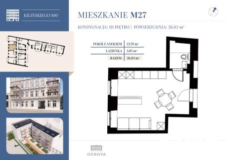 Wysoka kawalerka przy Parku Sienkiewicza