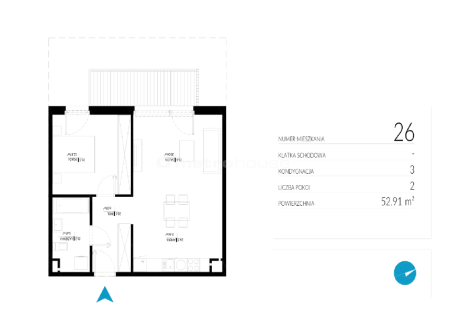 Mieszkanie na sprzedaż, 52,91 m2, Siedlce