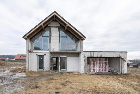 Dom przy lesie Ludgierzowice 145,30 m2 6 pokoi nowoczesna bryła