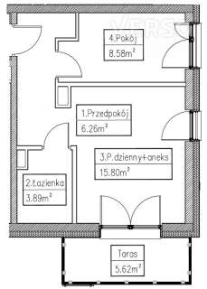 Wykończone gotowe do zamieszkania 35 m2, 2 pokoje