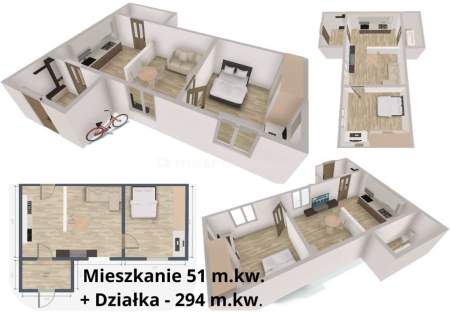 Żurawiec Dom 51 m działka 294 m blisko Elbląga