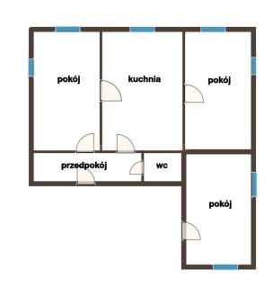 3 pokoje - widok na panoramę miasta