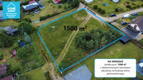 Działka budowlana 1500 m z WZ media Domatówko