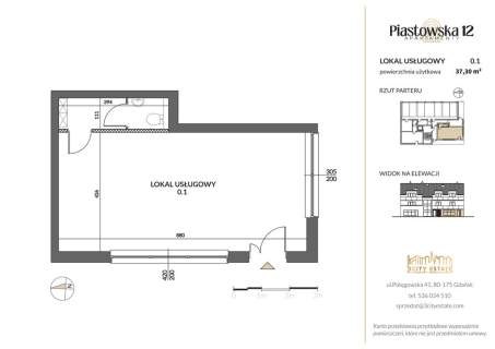 Lokal 37,30 m2 - Pruszcz Gdański ul. Piastowska