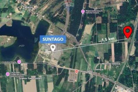 Działka budowlana 1,5km od Suntago Wręcza