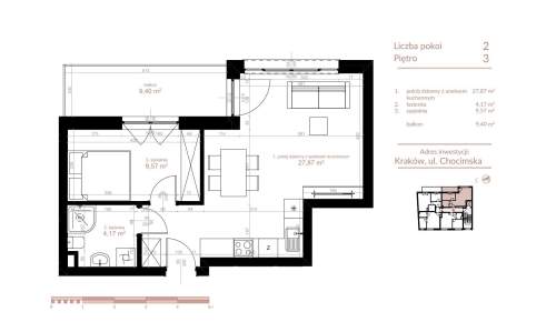 2 POKOJE, BALKON, STAN DEWELOPERSKI - 41,61 M2