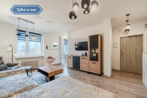 M-3 salon z aneksem i sypialnia z garderobą