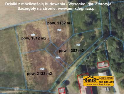 4 działki z wydanymi warunkami zabudowy - pod Złotoryją
