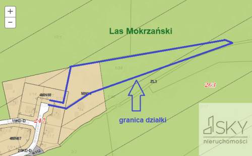 Działka budowlana z prywatnym Lasem Mokrzańskim