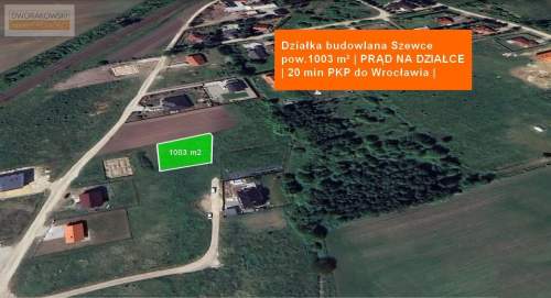 Działka 1003 m Szewce Media Prąd i Woda 