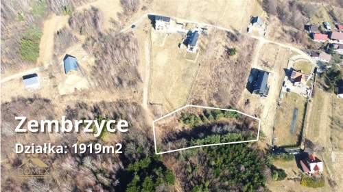 Działka przy lesie Zembrzyce 1919m cisza i natura