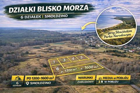 6 działek Smołdzino 1200  1600 m WZ