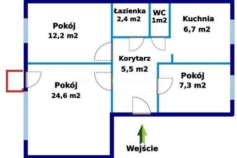 Na sprzedaż 60 metrowe mieszkanie w Ostrołęce. 3p.