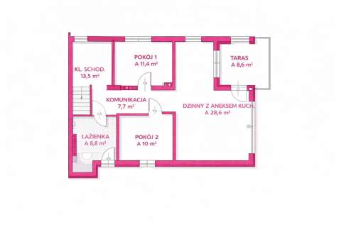 Apartament 3 pokoje, taras nowy