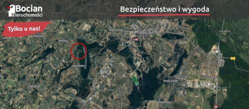 Działka w pierwszej linii od Jeziora Tuchomskiego