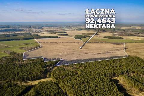 Działka rolna na sprzedaż aż 92,5 ha