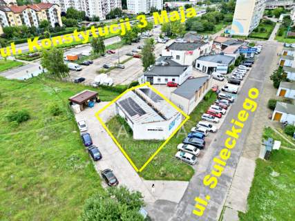 Budynek usługowo handlowy dobra widoczność parking