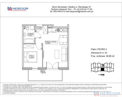 Nowe mieszkanie 2 pokoje 37m balkon Siedlce
