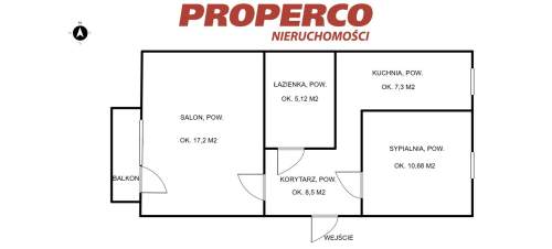 Mieszkanie 2 pok., 47,8 m2, ul. Tarnowska