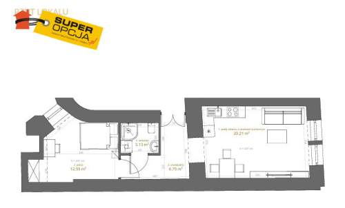 Apartament 2 pokojowy na Starym Mieście