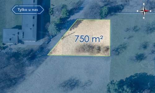 Działka pod dom/usługi 750 m w Wyczerpach