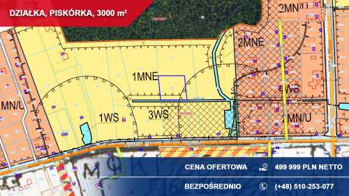 Działka budowlana 3000 m PRZY LESIE   Piskórka, gm. Prażmów