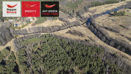 Działka budowlana nad rzeką linia brzegowa las WZ