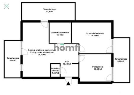 Apartament z 3 tarasami Nowoczesne osiedle 2019r