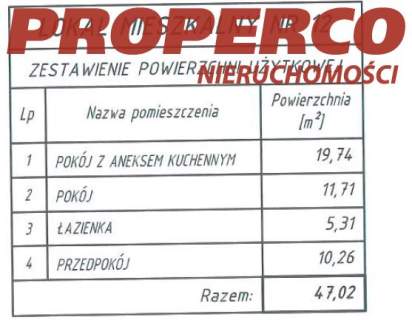 Mieszkanie 2 pok., 47,02 m2, I piętro, Na Stoku