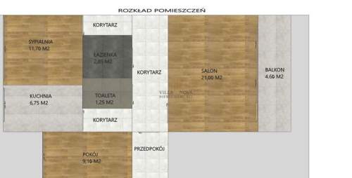 Nowy Dwór /Rozkład /3 Pokoje do remontu/