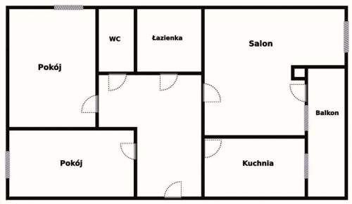 3 pokoje 66 m balkon Kraków