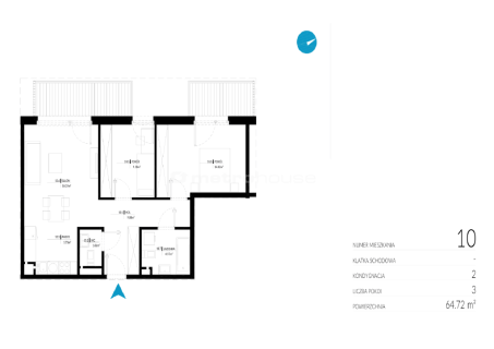 Mieszkanie na sprzedaż, 64,72 m2, Siedlce