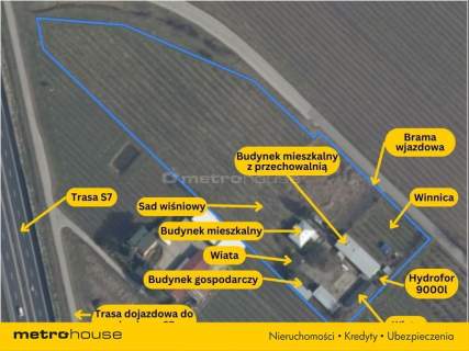 Dom przy trasie S7 na działce 16 348m2