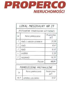 Mieszkanie 3 pok.,68,04 m2, II piętro, Na Stoku