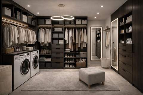 Dom w zabudowie szeregowej - 40m2 salonu - Garaż w bryle budynku