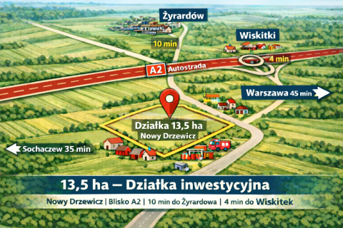 Działka na sprzedaż, 135000 m2, Nowy Drzewicz