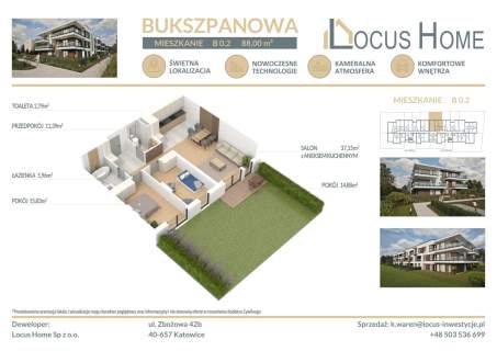 Mieszkanie 3-pokojowe Katowice ulica Bukszpanowa