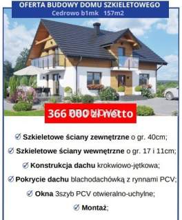 domy do wybudowania z bali i szkieletowe