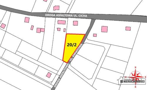 Działka budowlana 1940m2 media asfalt Turowo