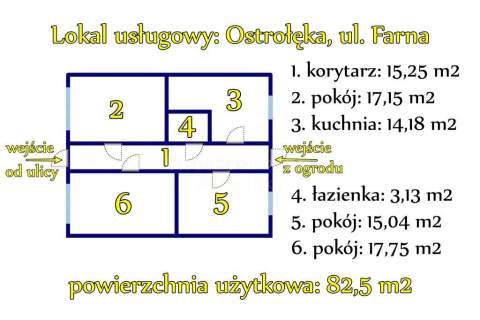 Ostrołęka lokal usługowy przy ul. Farnej