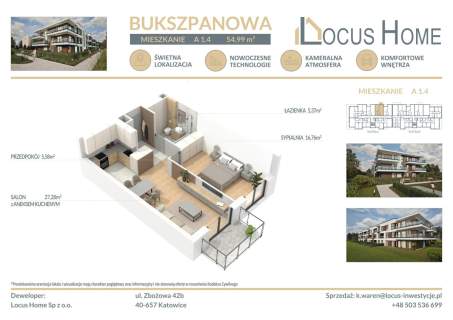 Nowoczesne 2-pokojowe mieszkanie z balkonem