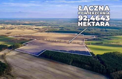 Działka rolna na sprzedaż aż 92,5 ha