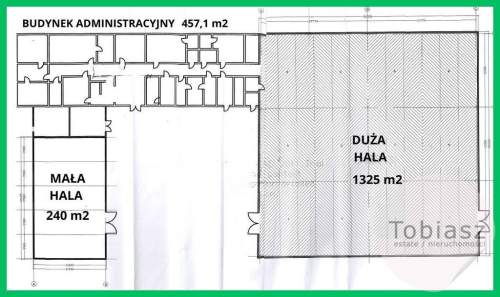Działka usługowa z magazynem, biurami 6km od S7