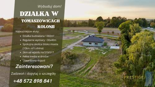 Ostatnia działka budowlana pod Lublinem -1360 m2