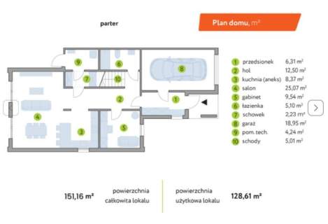 Dom 152m2 w cenie 6493 pln za m2 DZIAŁKA 500m2 na 10.2026r.