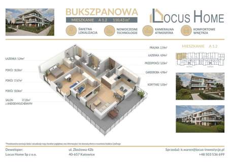 Nowoczesne mieszkanie 4-pokojowe z balkonem
