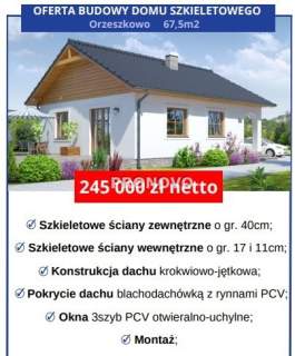 domy do wybudowania z bali i szkieletowe